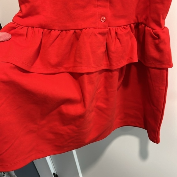 NWT Janie and Jack Girls Sailor Collar Ponte Dress Moto Red - Picture 6 of 8